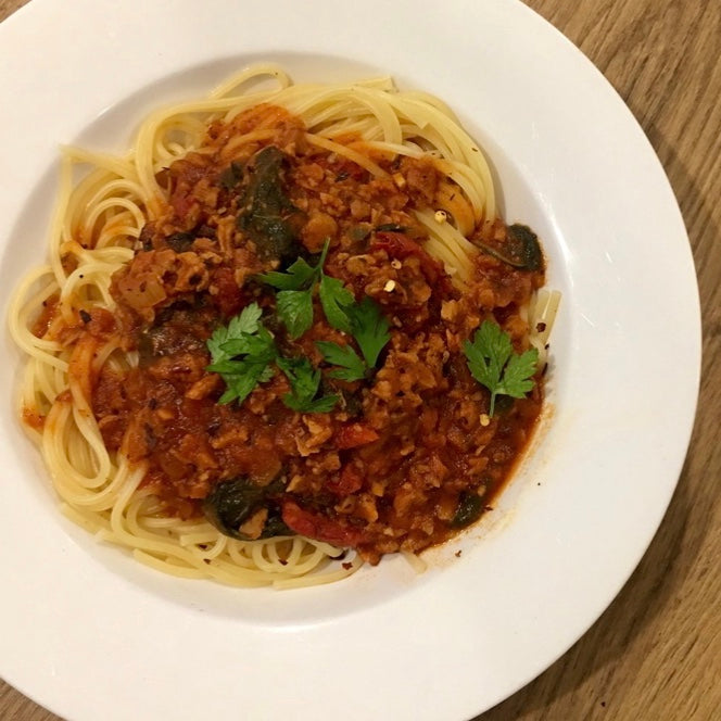 Meatfree Spaghetti Bolognese