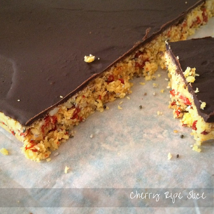 Cherry Ripe Slice