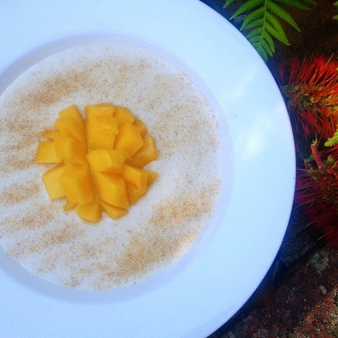 Mango porridge and add some steps today