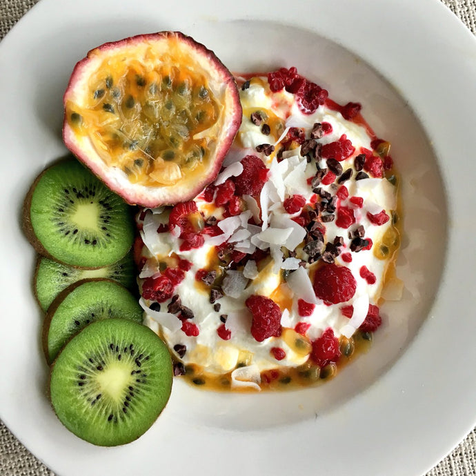 10,000 Steps and Healthy Fruit Yoghurt Breakfast